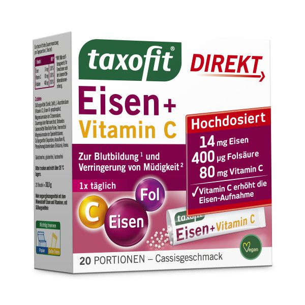 TAXOFIT Eisen + Folsäure + Vitamin C Direkt-Granulat