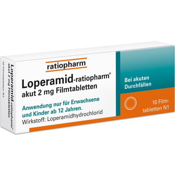 LOPERAMID-ratiopharm akut 2 mg Filmtabletten bei akuten Durchfällen