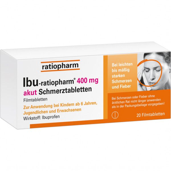 IBU-RATIOPHARM 400 mg akut Schmerztabletten