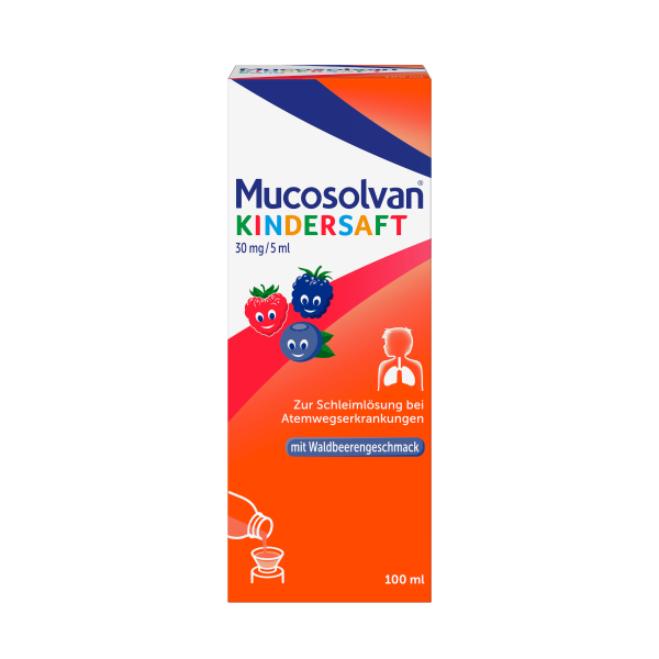 MUCOSOLVAN Kindersaft 30 mg/5 ml zur Schleimlösung bei Atemwegserkrankungen