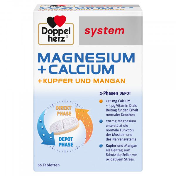 DOPPELHERZ Magnesium+Calc.+Kupfer+Mangan syst.Tabletten