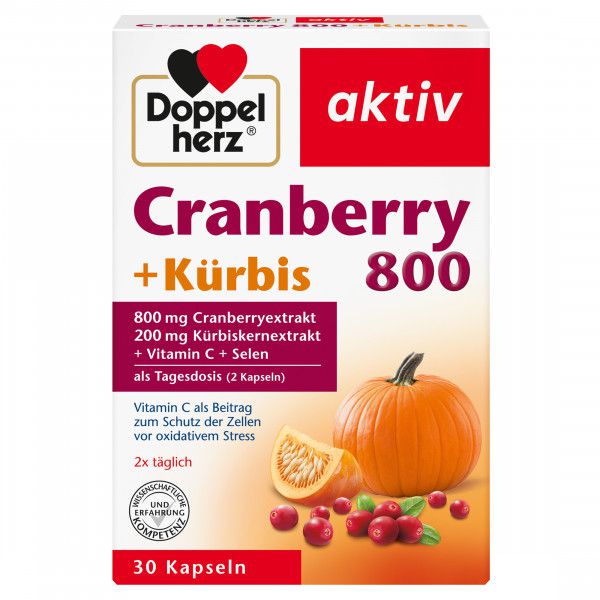 DOPPELHERZ Cranberry+Kürbis Kapseln