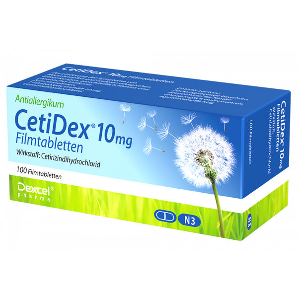 CETIDEX 10 mg Cetirizin Filmtabletten Antiallergikum