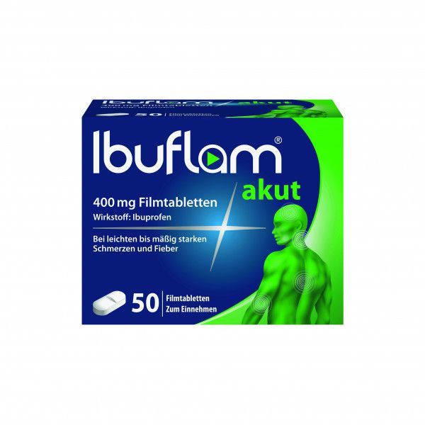 IBUFLAM akut 400 mg Ibuprofen Filmtabletten bei leichten bis mäßig starken Schmerzen und Fieber