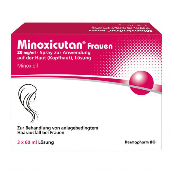 MINOXICUTAN Frauen 20 mg/ml Spray 3x60 ml