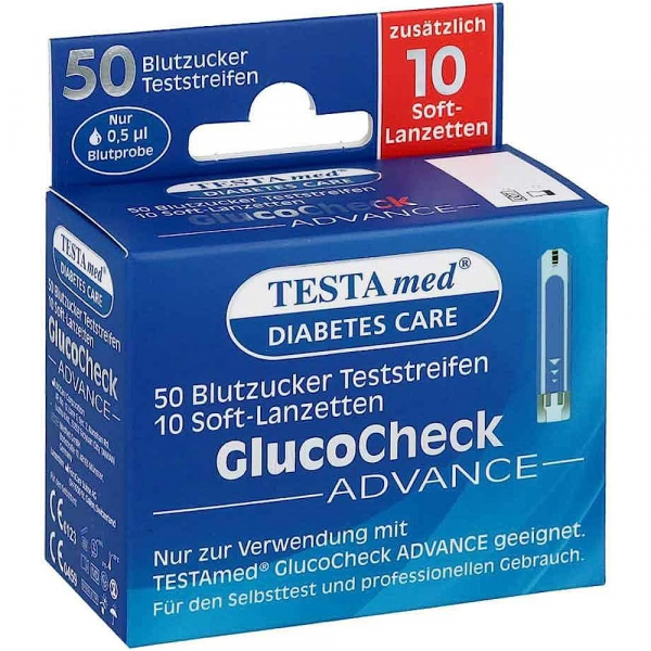 TESTAMED GlucoCheck Advance 50 Teststr.m.10 Lanz.