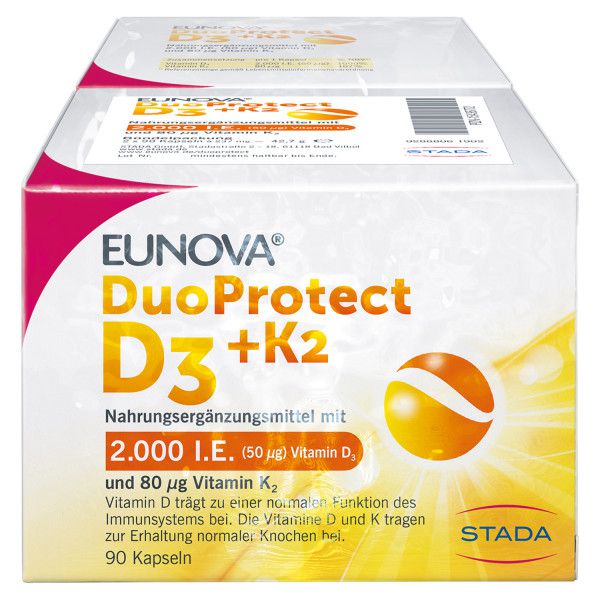 EUNOVA DuoProtect D3+K2 2.000 I.E./80 μg Kps.Kombi