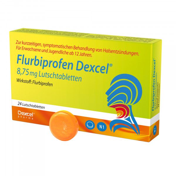 FLURBIPROFEN Dexcel 8,75 mg bei Halsschmerzen Lutschtabletten