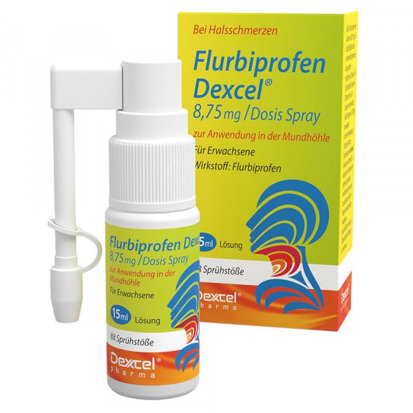 FLURBIPROFEN Dexcel bei Halsschmerzen 8,75 mg/Dos.Spray Mundhöhle