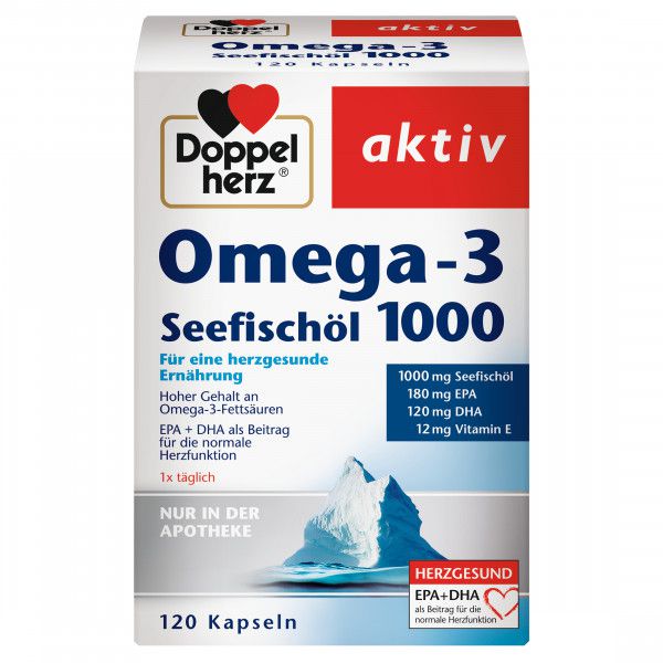 DOPPELHERZ Omega-3 Seefischöl 1000 Kapseln