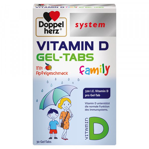DOPPELHERZ Vitamin D Gel-Tabs family system