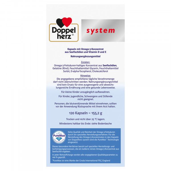 DOPPELHERZ Omega-3 Premium 1500 system Kapseln