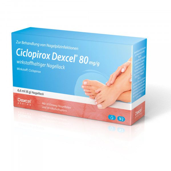 CICLOPIROX Dexcel gegen Nagelpilz 80 mg/g wirkstoffhaltiger Nagellack