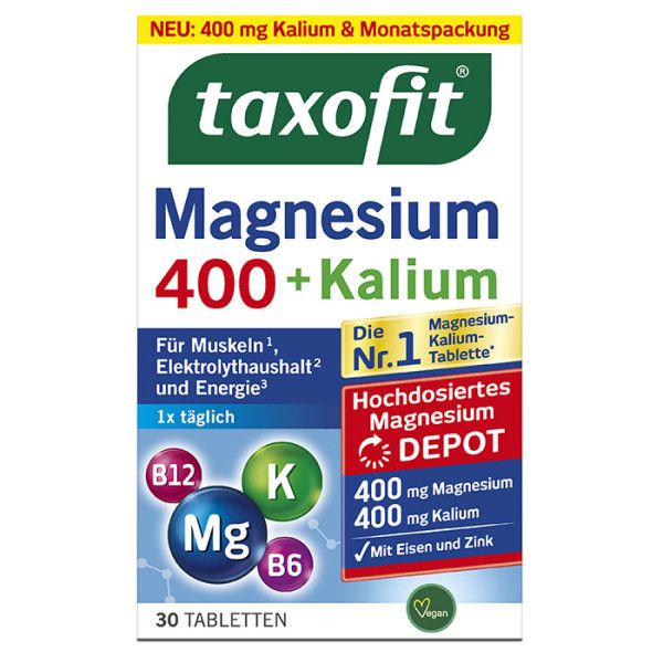 TAXOFIT Magnesium 400+Kalium Depot Tabletten
