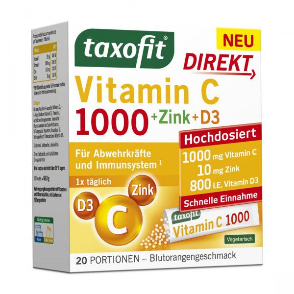TAXOFIT Vitamin C 1000+Zink+D3 Direkt Granulat