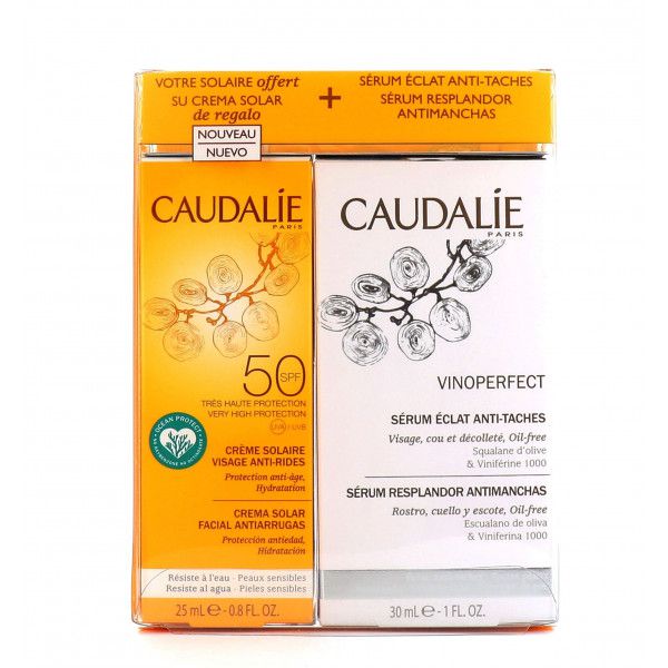 CAUDALIE Vinoperfect Serum + Anti-Falten Sonnencreme SPF50 Set
