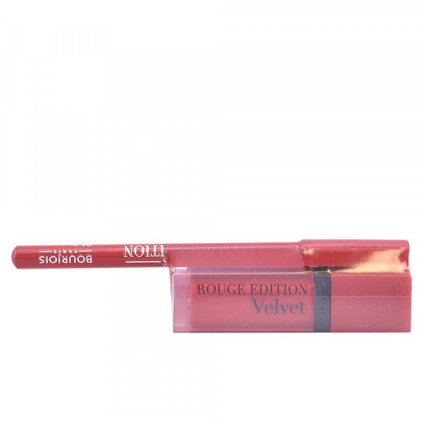 BOURJOIS ROUGE EDITION VELVET lipstick #03+contour lipliner #6 GRATIS