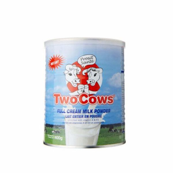 Two Cows melkpoeder ( 1 blik van 400 gram)