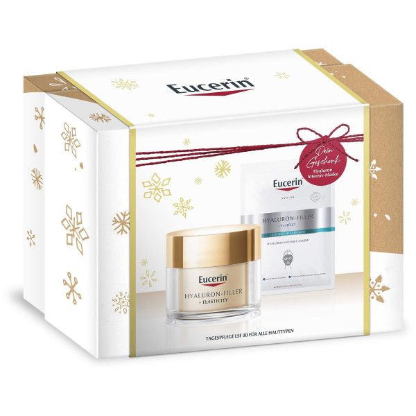 EUCERIN Weihnachtsbox Anti-Age Hyaluron-Filler+Elasticity LSF 30 50 ml + GRATIS HYALURON-FILLER Intensiv-Maske