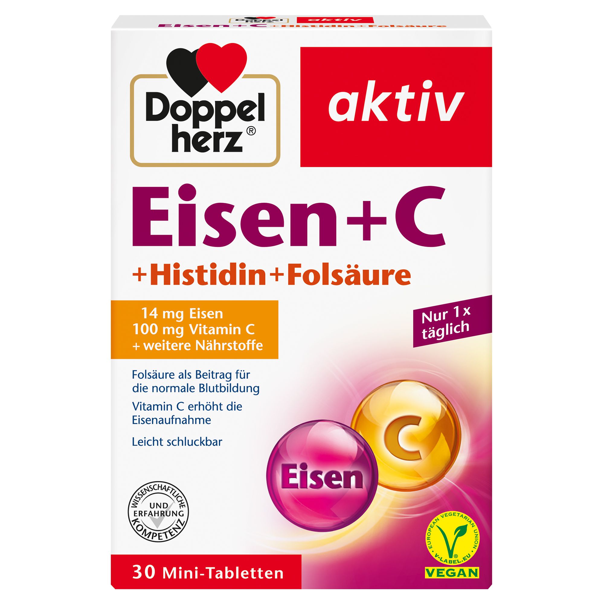 DOPPELHERZ Eisen+Vit.C+L-Histidin Tabletten