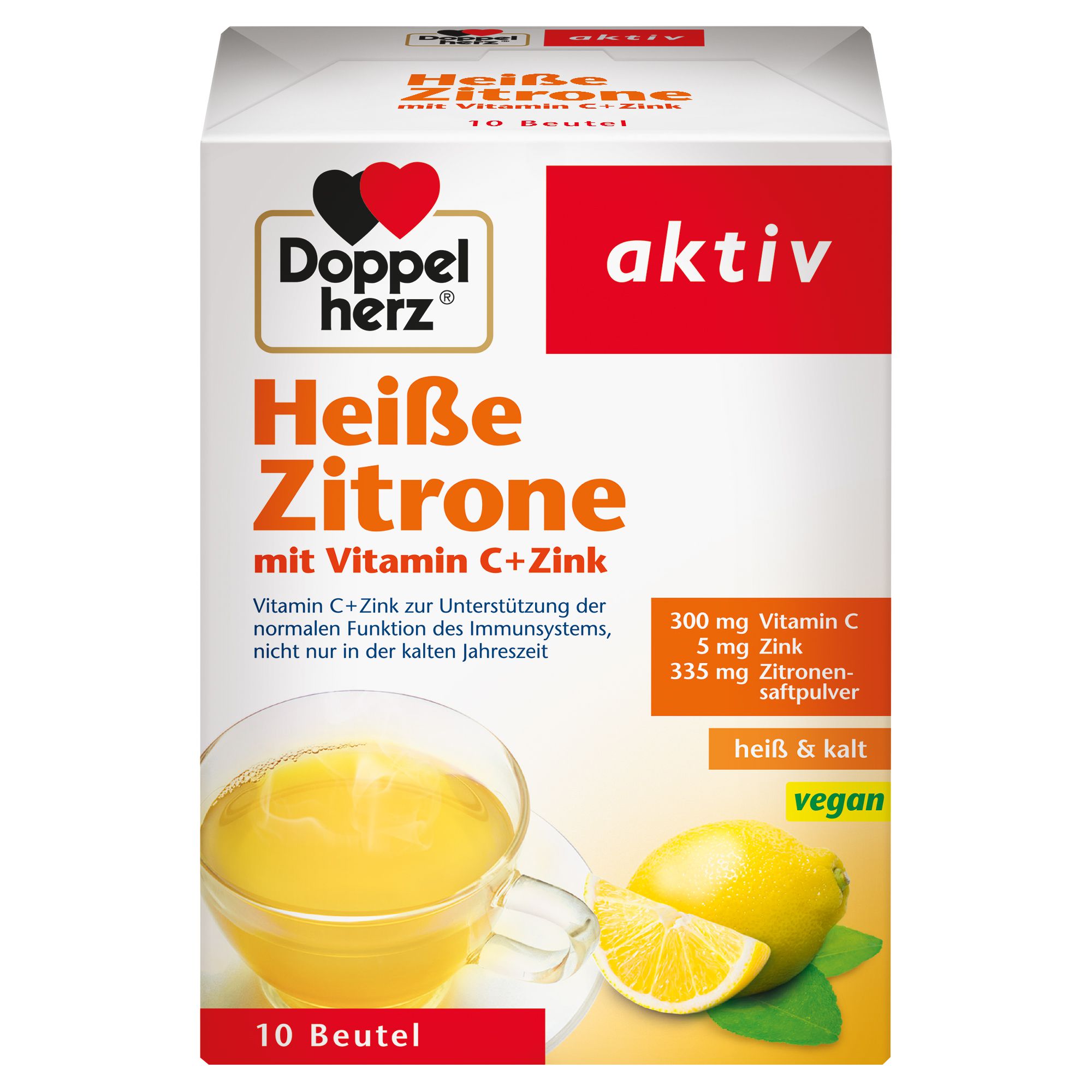 DOPPELHERZ heiße Zitrone Vitamin C+Zink Granulat