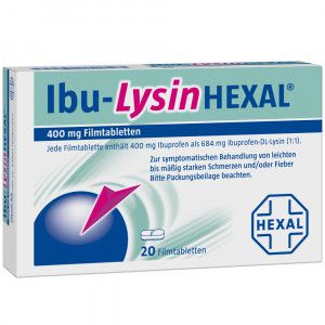IBU-LYSINHEXAL 400 mg Ibuprofen als 684 mg Ibuprofen-DL-Lysin Filmtabletten (1:1)