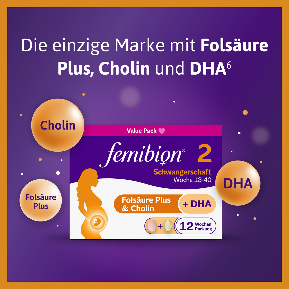 FEMIBION 2 Schwangerschaft Kombipackung 28 Tagesportionen entsprechen 28 Tabletten und 28 Kapseln