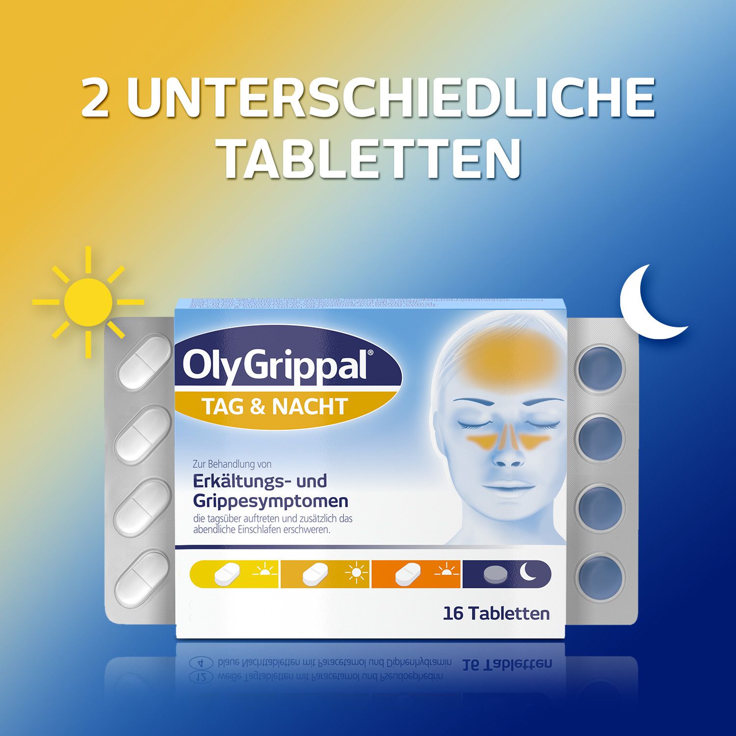OLYGRIPPAL Tag &amp; Nacht 500 mg/60 mg Tabletten