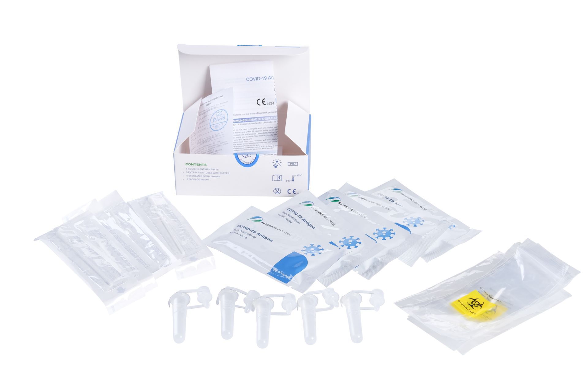 Safecare Corona Selbsttest COVID-19 Antigen Rapid Test-Kit Nase
