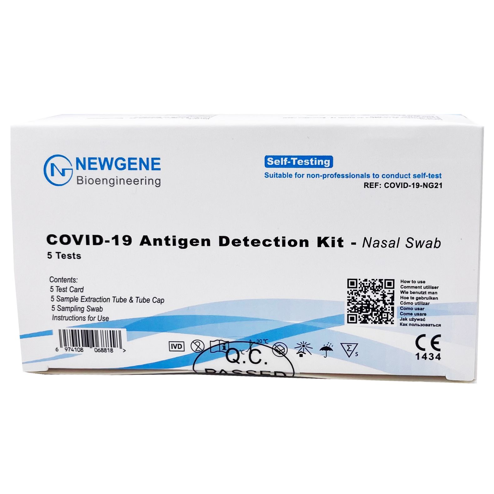 COVID-19 Antigen-Nachweis-Kit Selbsttest Nase