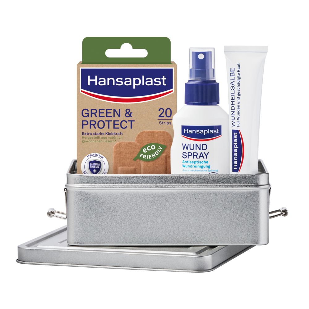 HANSAPLAST Wundversorgungs-Set Green &amp; Protect Box
