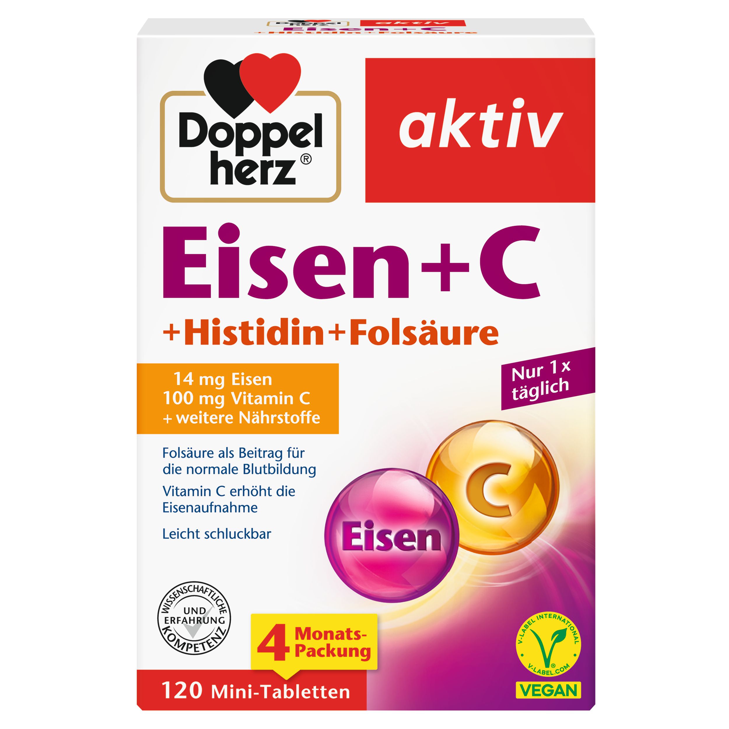 DOPPELHERZ Eisen+C Tabletten