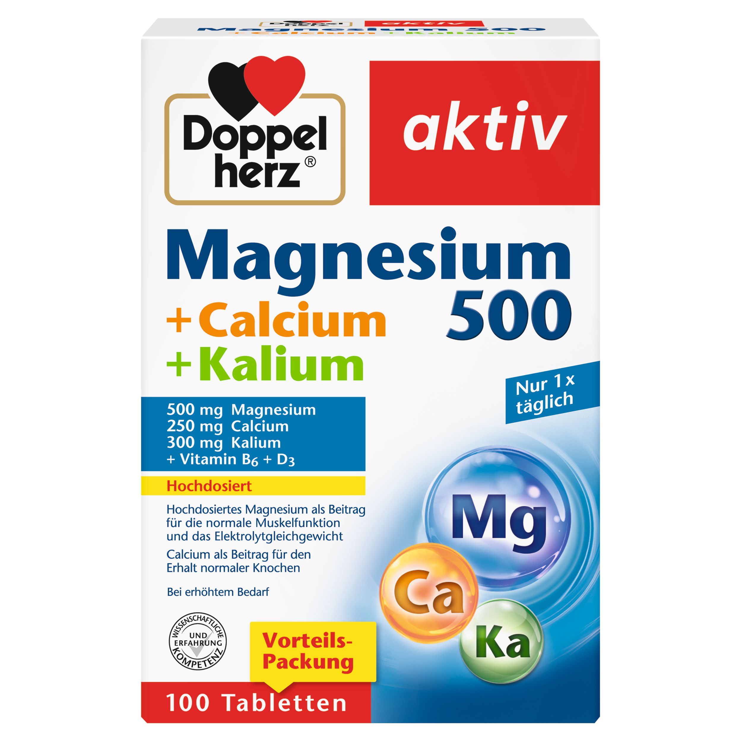 DOPPELHERZ Magnesium 500+Calcium+Kalium